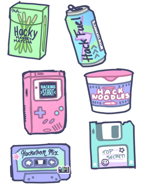 MasseyHacks IX Sticker Drafts